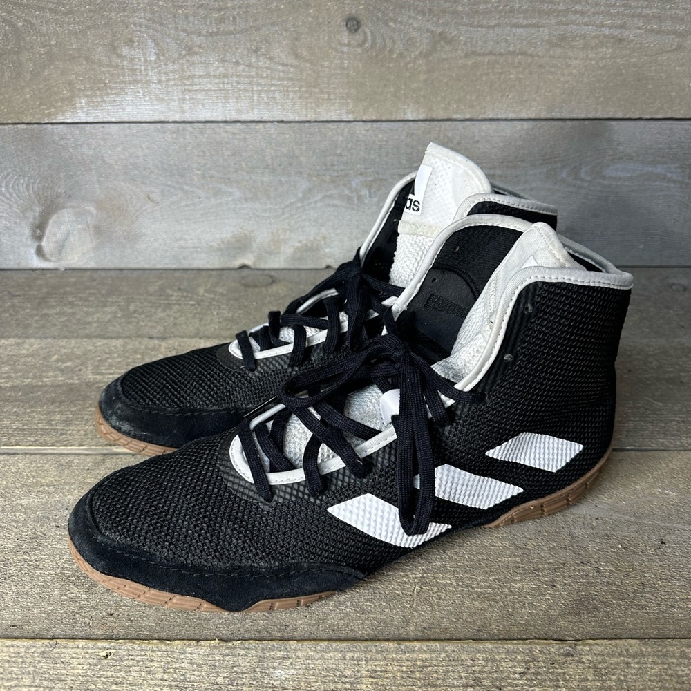 Adidas Tech Fall 2.0 Wrestling Shoes Men Size 11.5 Black White Athletic Sneakers
